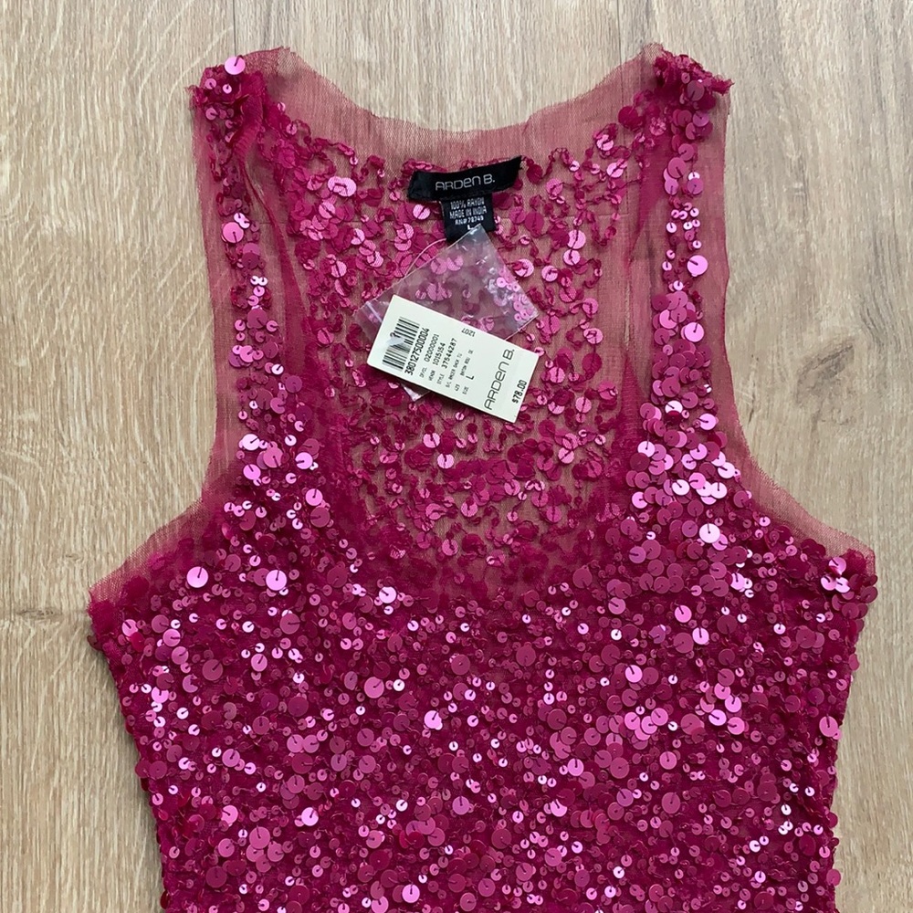 BRAND NEW Hot Pink Sequins Dress